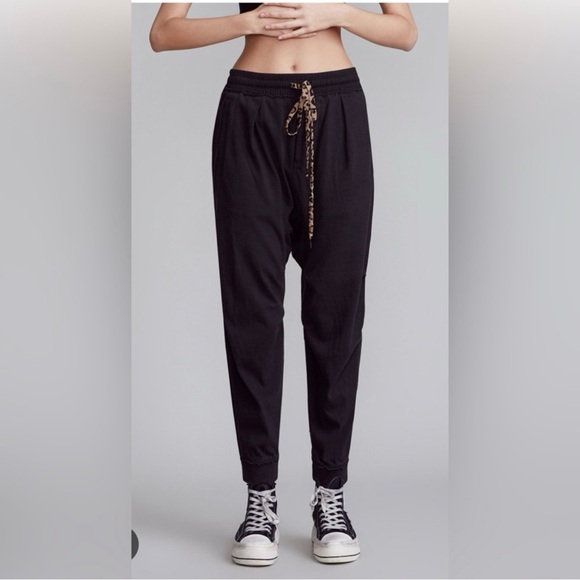 R13 Harem Sweatpants In Acid Black Joggers Pants Size XS - Picture 1 of 9